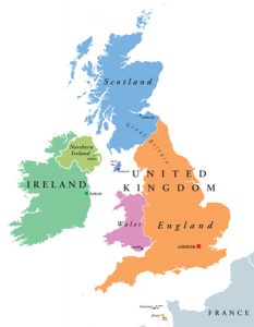 Map of the British Isles - British Native Ponies