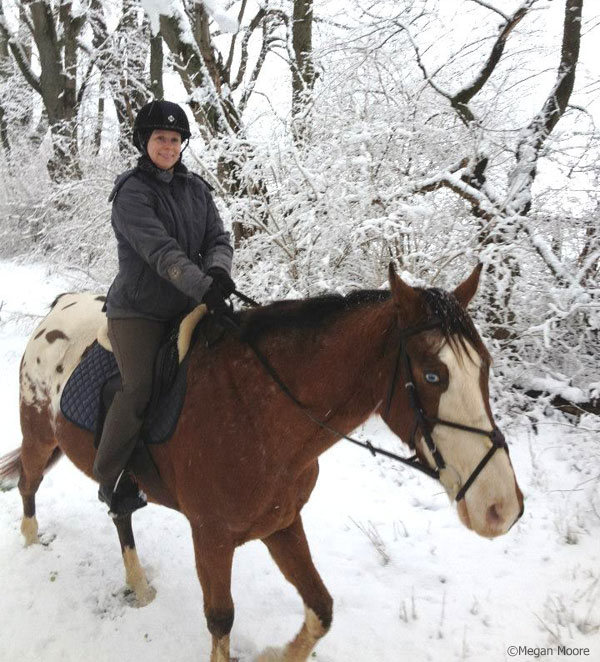 Holly and Jester in the snow