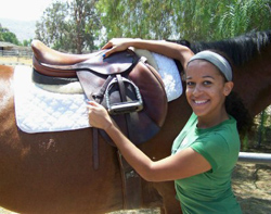 Veronica's new saddle