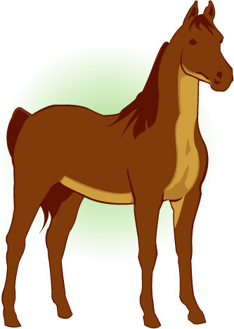 An illustration of a strip clip on a horse