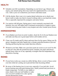 Fall Horse Care Checklist