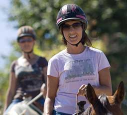 Western Riders in Helmets 