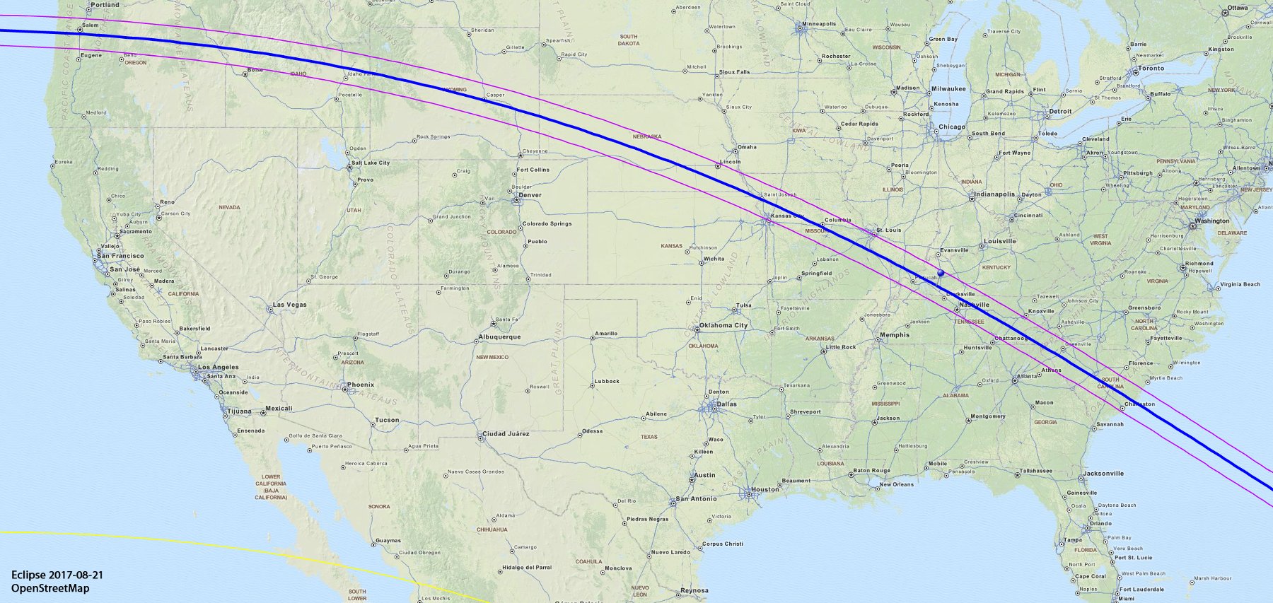 2017 Eclipse Path of Totality