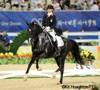 Van Grunsven took gold in dressage at the Olympics