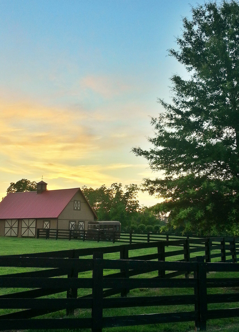 Barn and Sunset