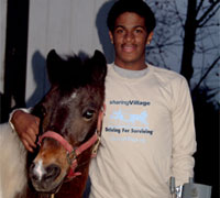 16 year-old Gary was gifted a Shetland Pony by Robert Dover and sharingVillage