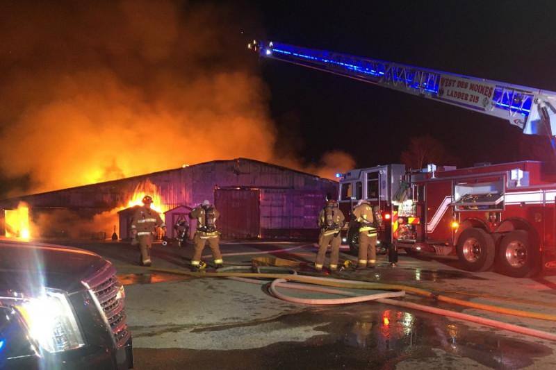 Maffitt Lake Barn Fire