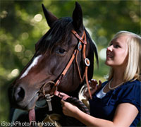 student and horse