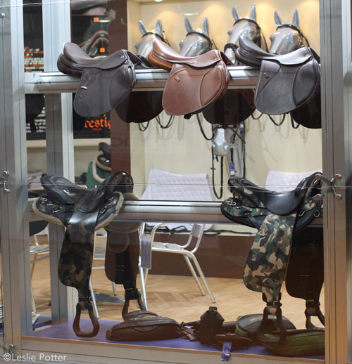 Saddles at a Trade Fair