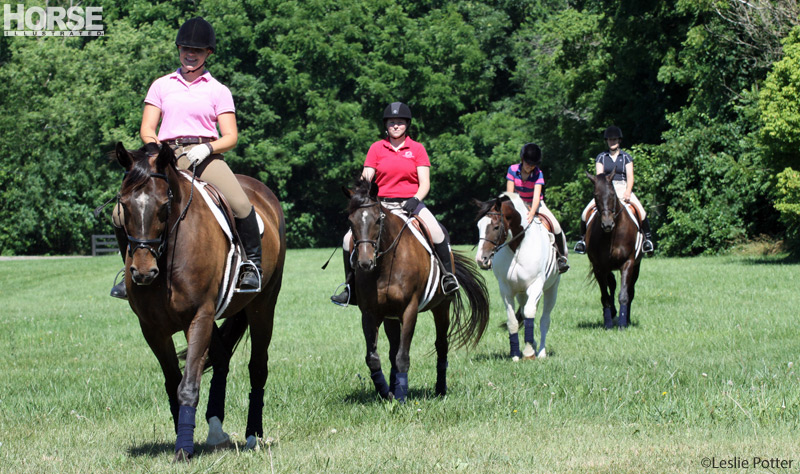 English riders on a trail ride