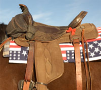 American flag saddle blanket
