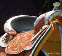 Western show saddle