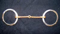 Twisted wire snaffle bit