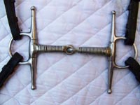 Wire-wrapped snaffle bit