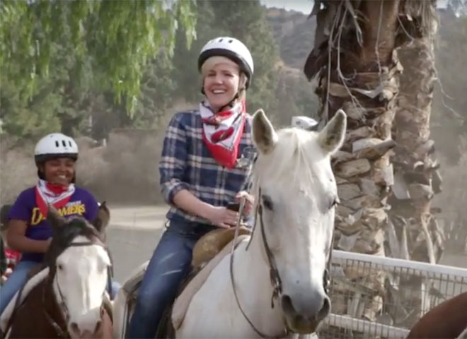 Hannah Hart Rides a Horse
