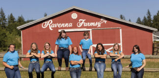 Amanda Ableidinger and her 4-H youth horse project group, the Ravenna Riders