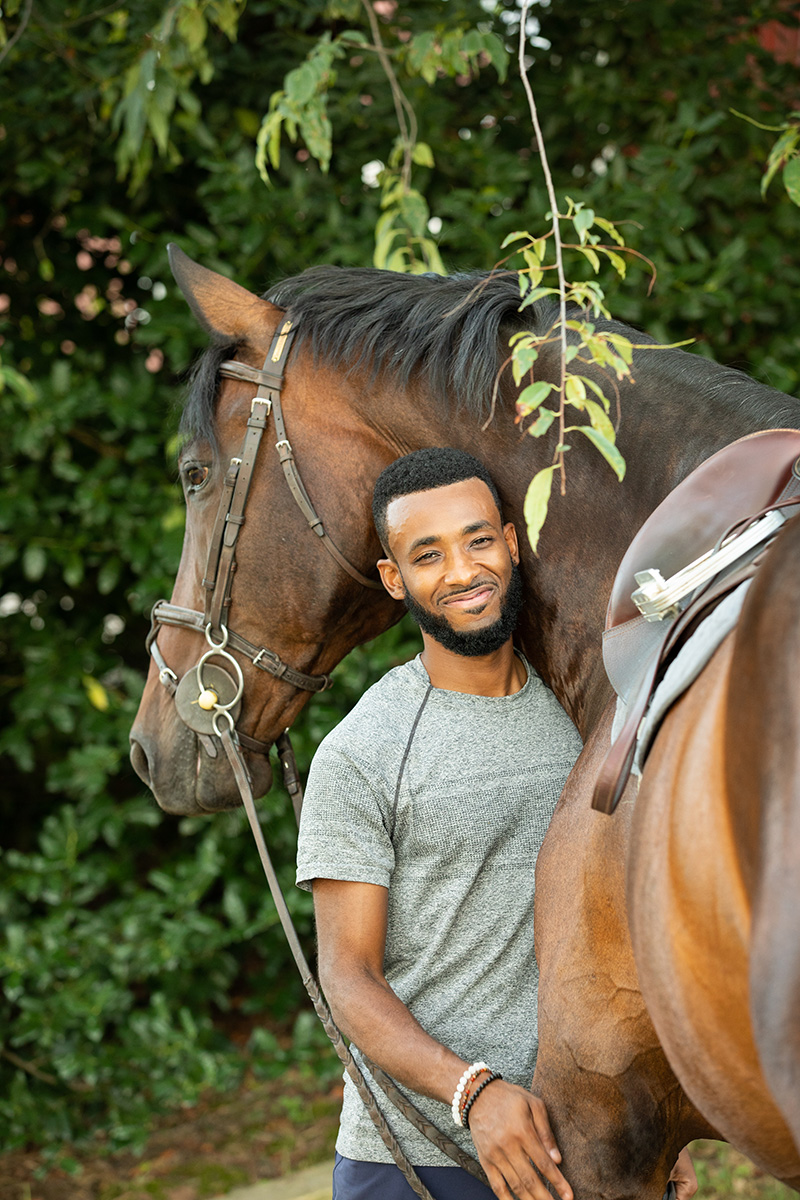 Barn Banter Episode 16 guest, Ifa Simmonds, with his horse