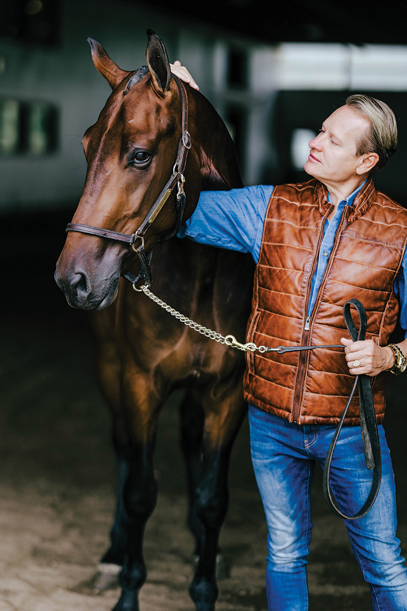 Carson Kressley with his horse Earl