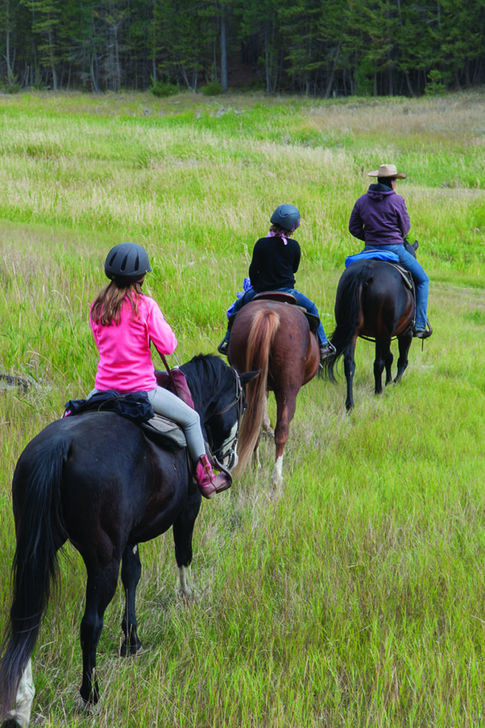 trail riding with children