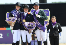 2022 FEI World Championships – Conclusion Gr IV Podium Kate Shoemaker USA