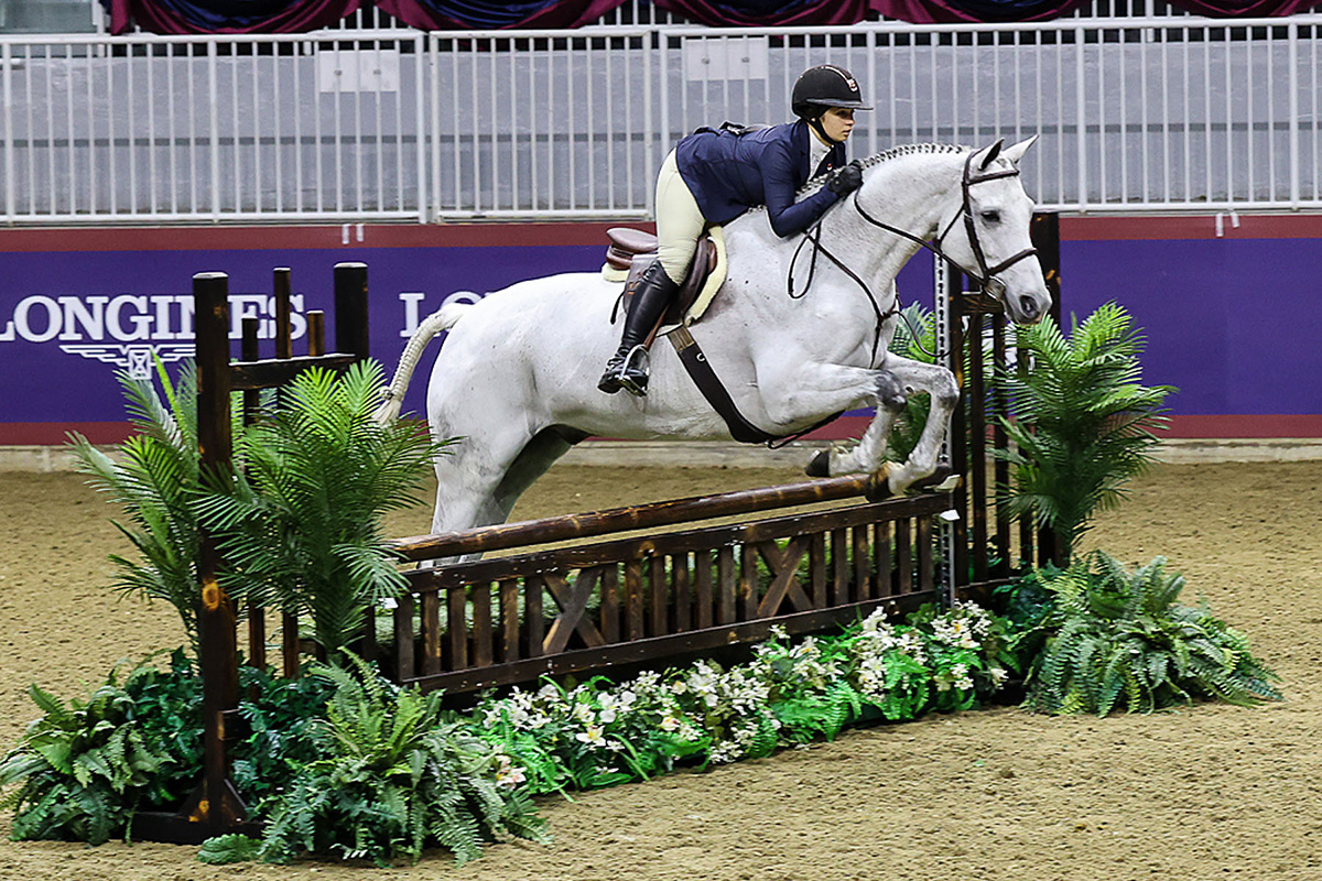 Hunter jumping at the 2022 Royal Agricultural Winter Fair