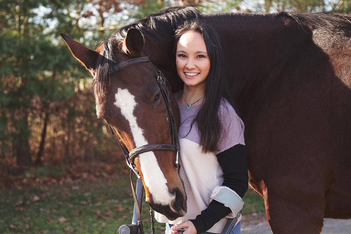 Lauren Resicher with her horse