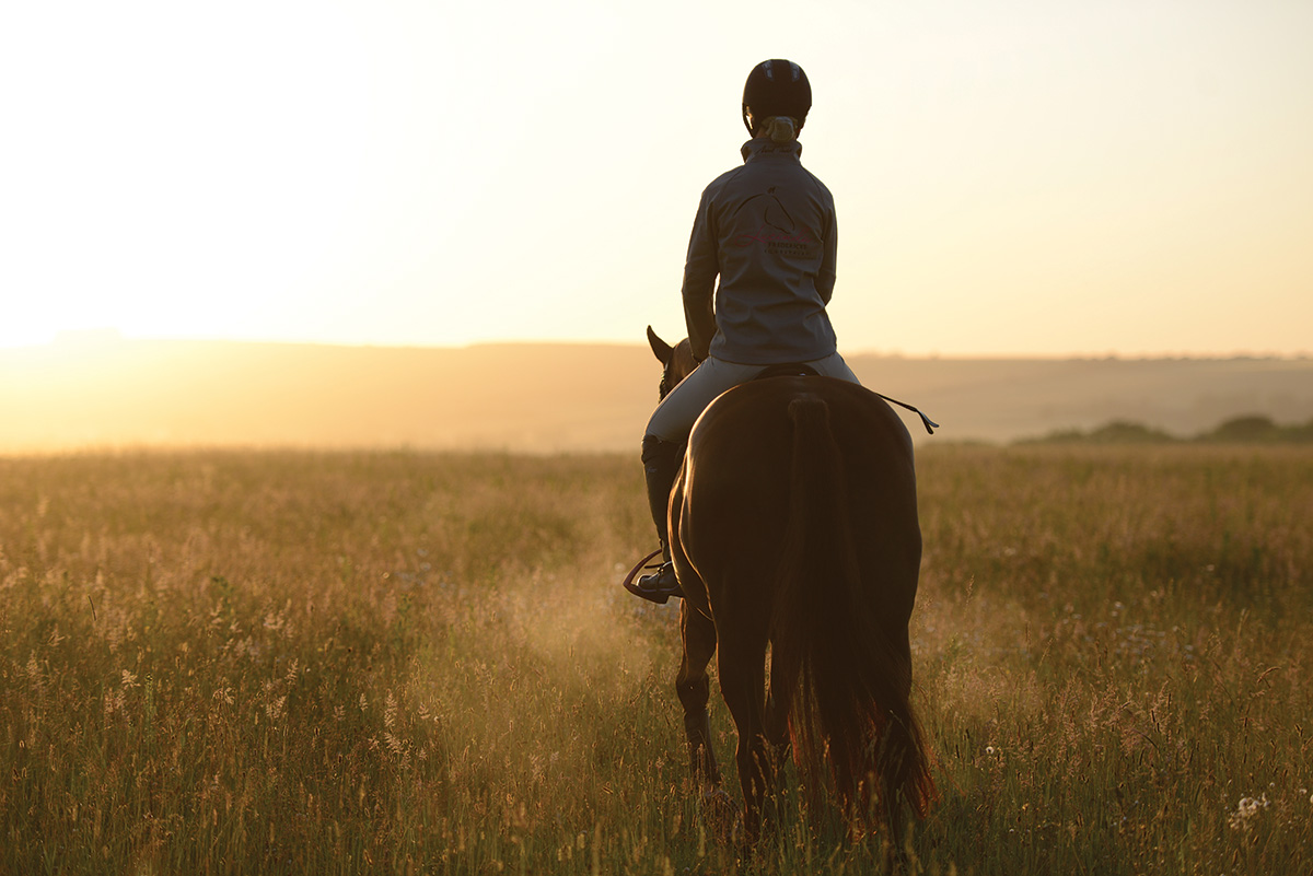 An equestrian working on her New Year riding goals.