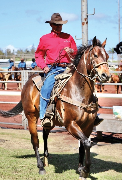 A Paniolo riding a horse.