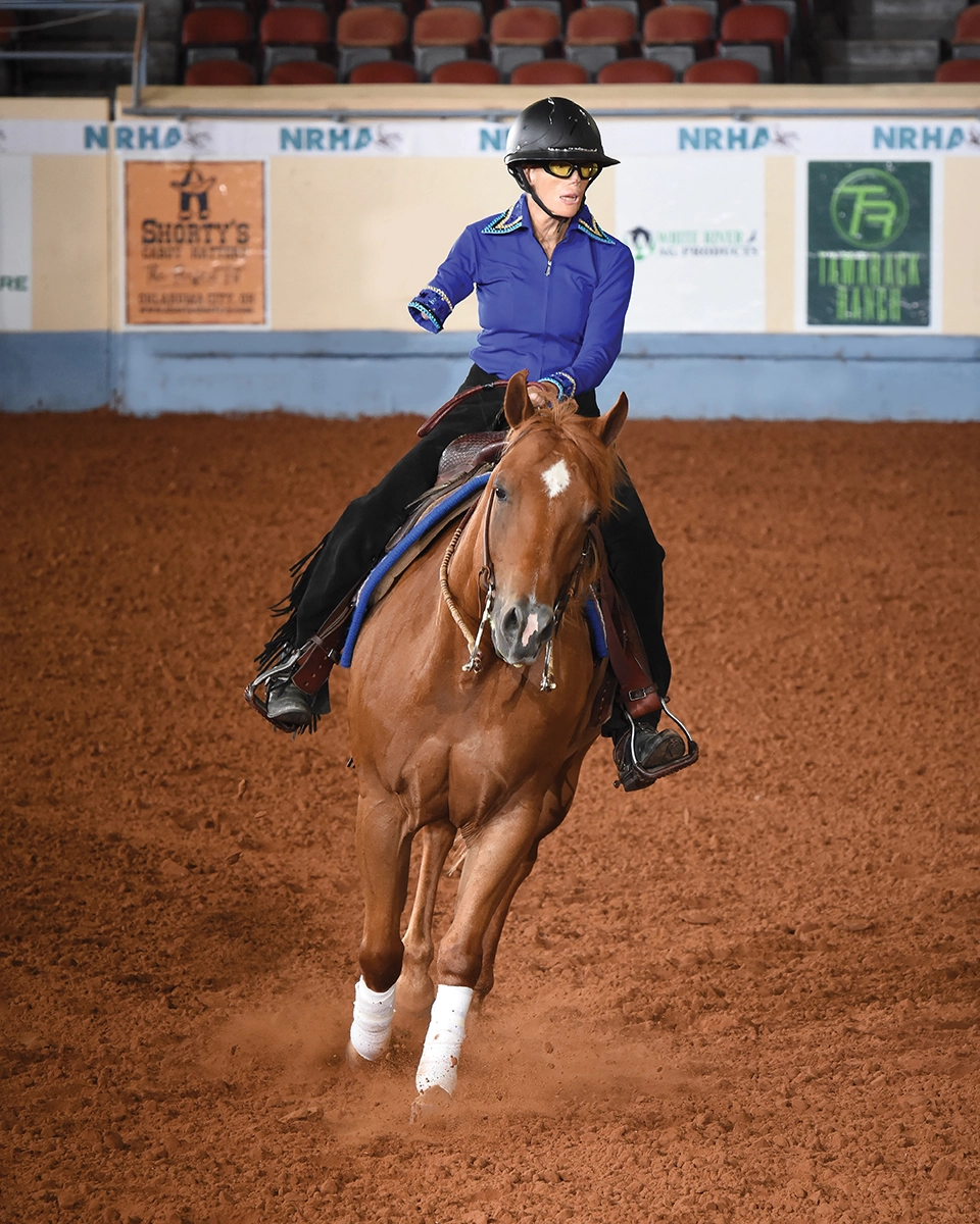 Holly Jacobson competing in Para-Reining.