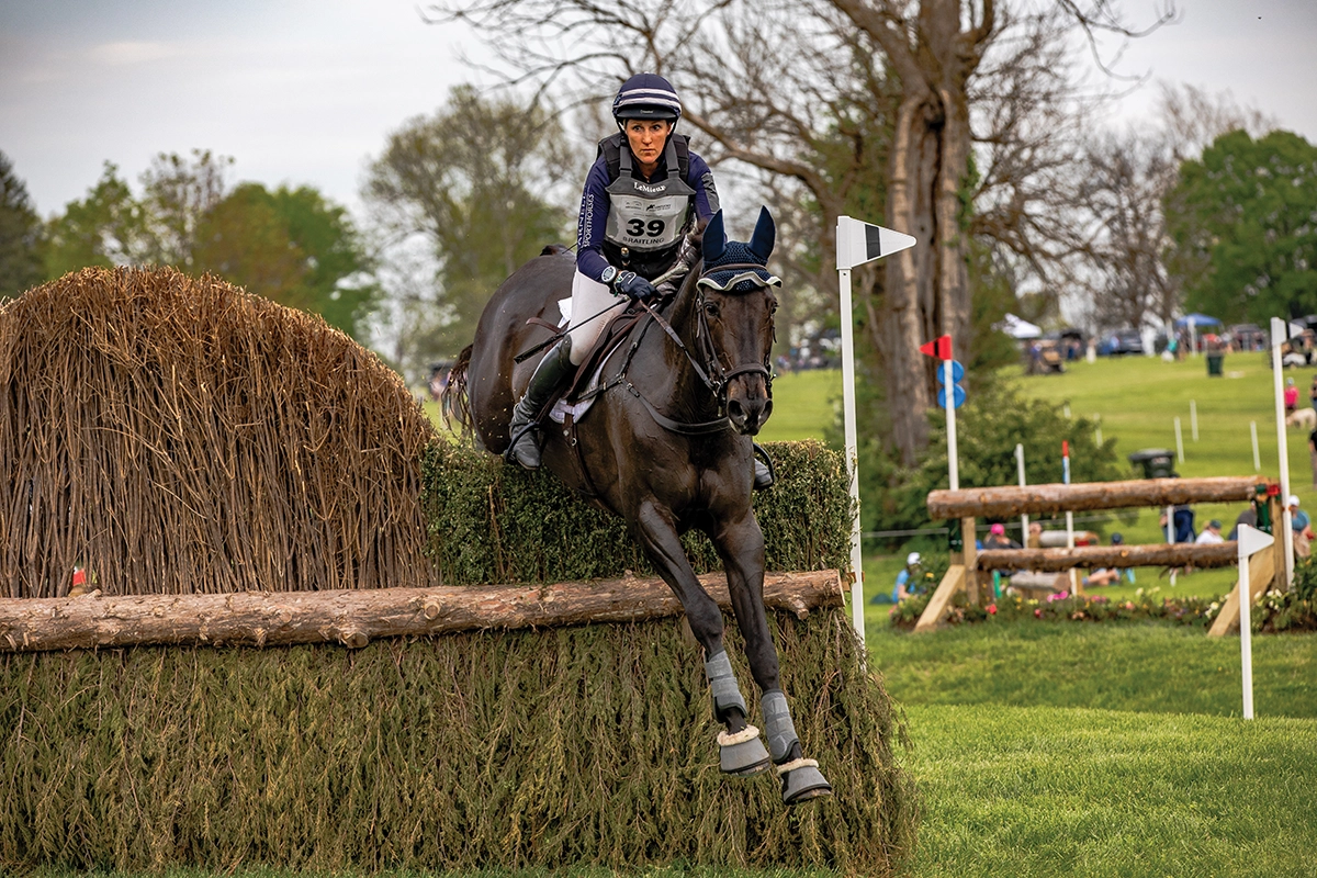 Cross-country at the Defender Kentucky Three-Day Event, where safety practices are crucial for social license to operate.