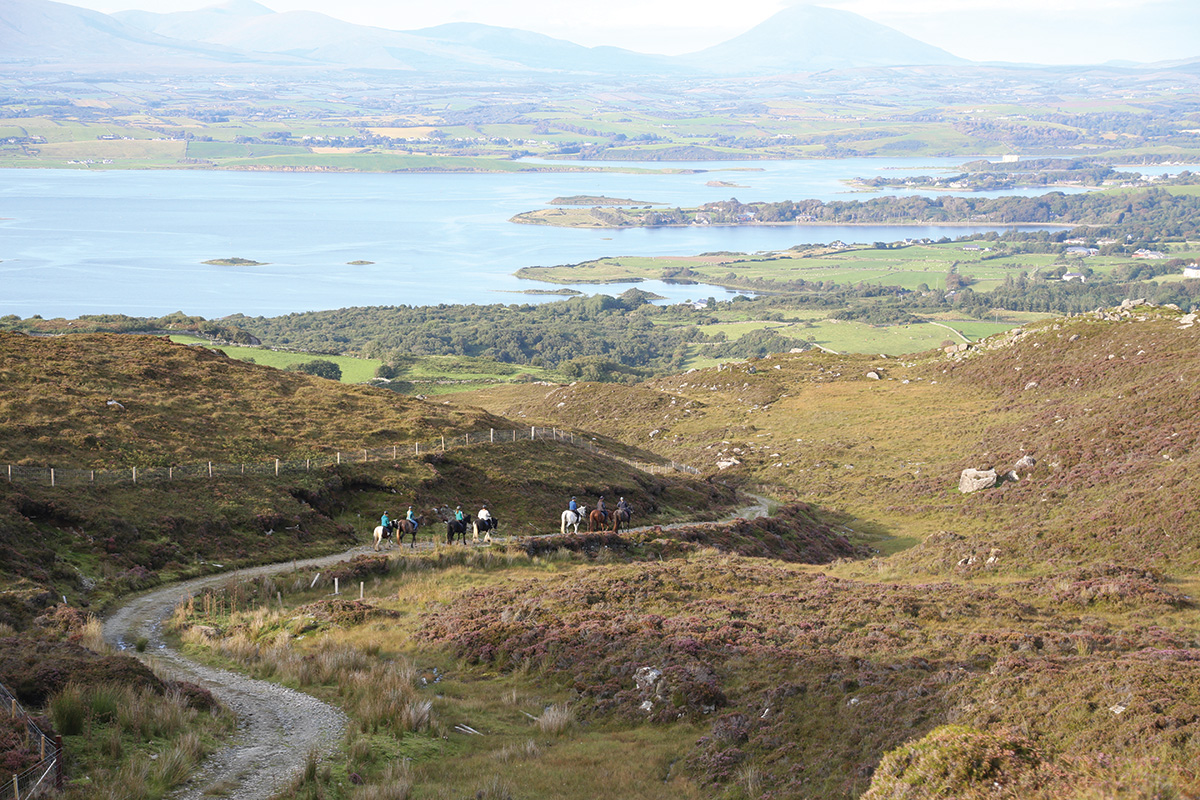 Horseback riding on holiday in Ireland.
