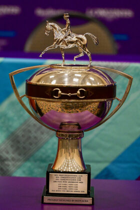 The dressage trophy for the winner of the FEI World Cup Finals