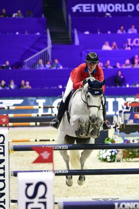 Hunter Holloway was the top American rider in the World Cup Finals jumper speed class