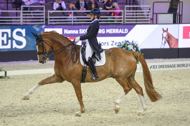 Blue Hors Zepter ridden by Nanna Skodberg Merrald (DEN) produced a beautiful Freestyle at the 2023 Omaha FEI World Cup Finals