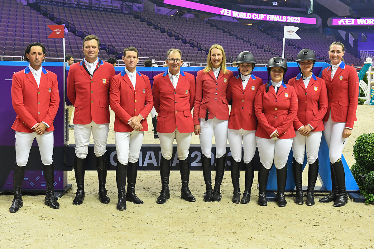 A group of American riders at the 2023 FEI World Cup Finals