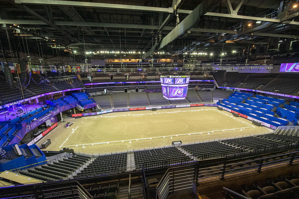 The main arena of the FEI World Cup Finals in Omaha