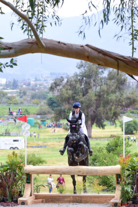 Caroline Pamukcu and HSH Blake on cross-country day at the Pan American Games