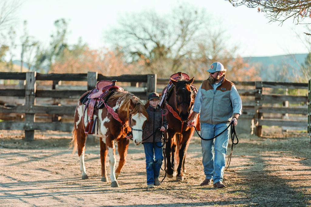 horse riding with kids