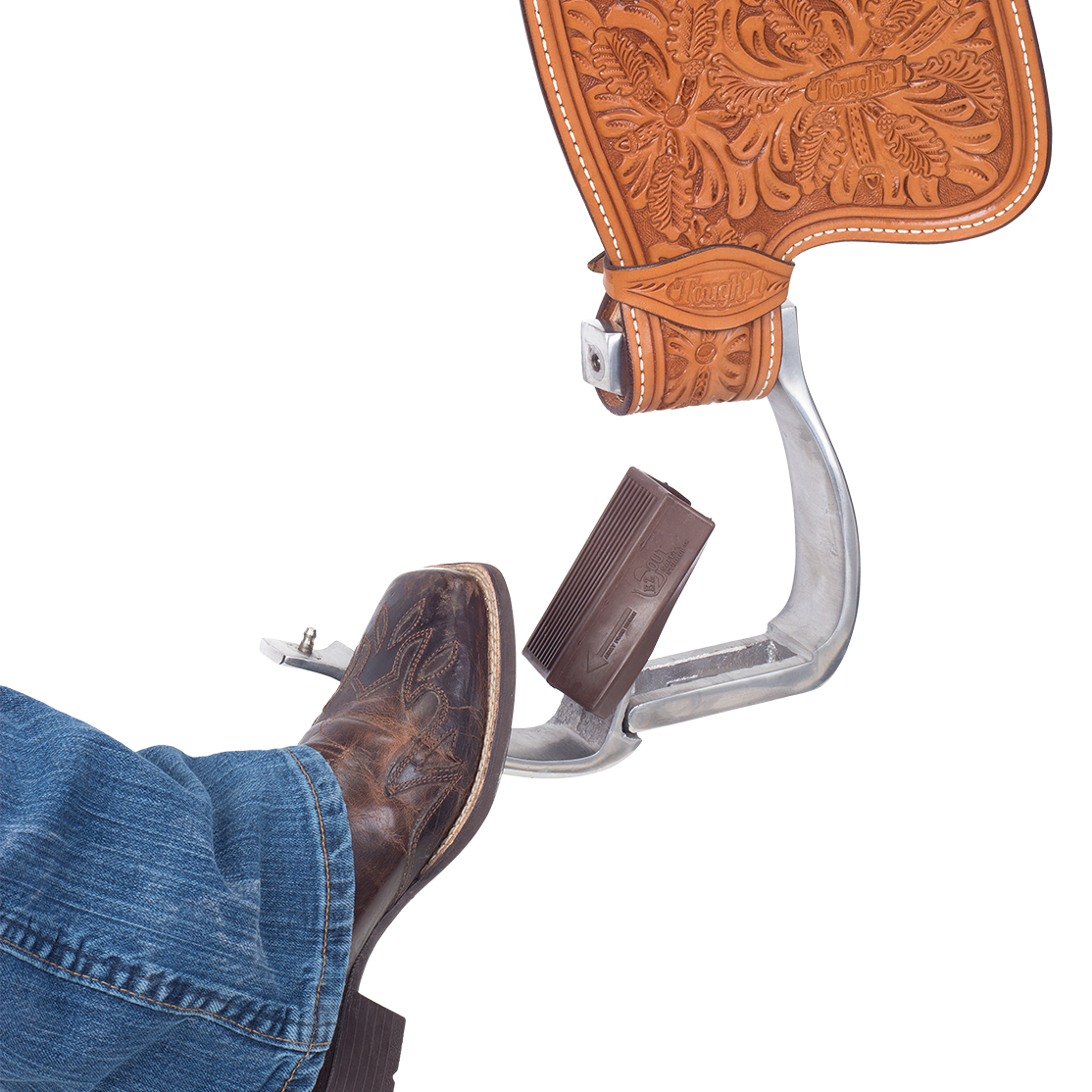 Western easy-out stirrups, a key piece of riding safety gear for equestrians.