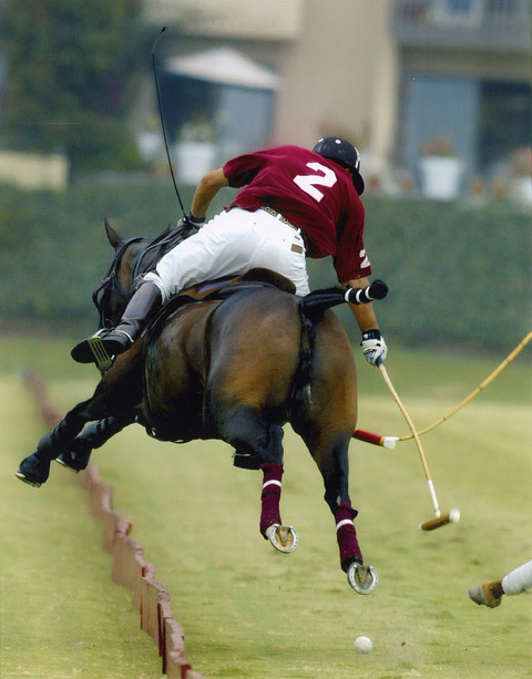 Adam Snow playing polo