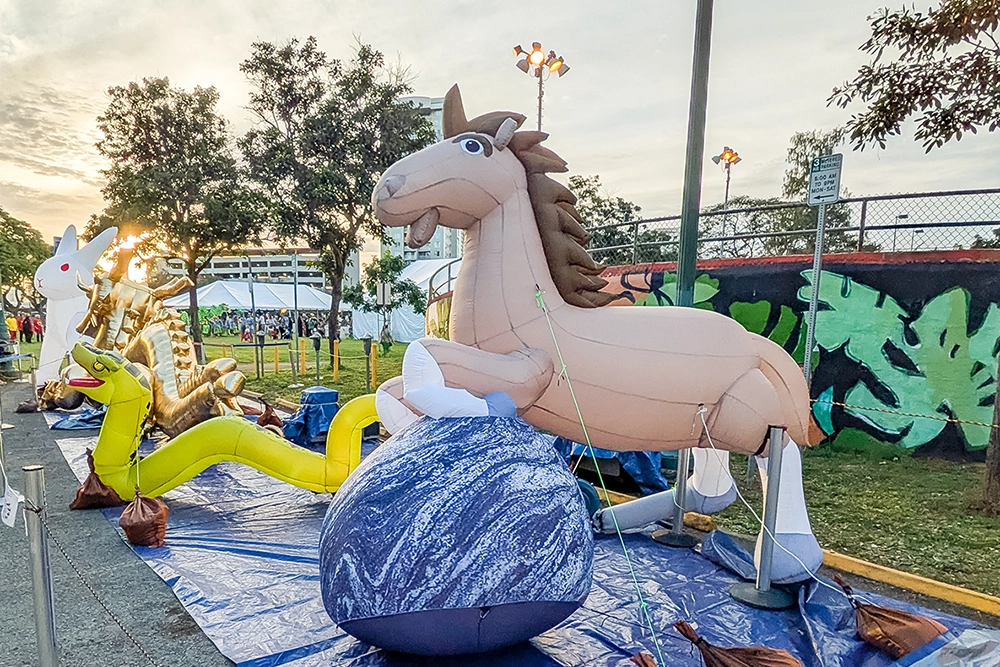 The Horsehead and Flame nebulas in the night sky over Kaneohe, Hawaii, are celestial representations of the 2026 Year of the Fire Horse.