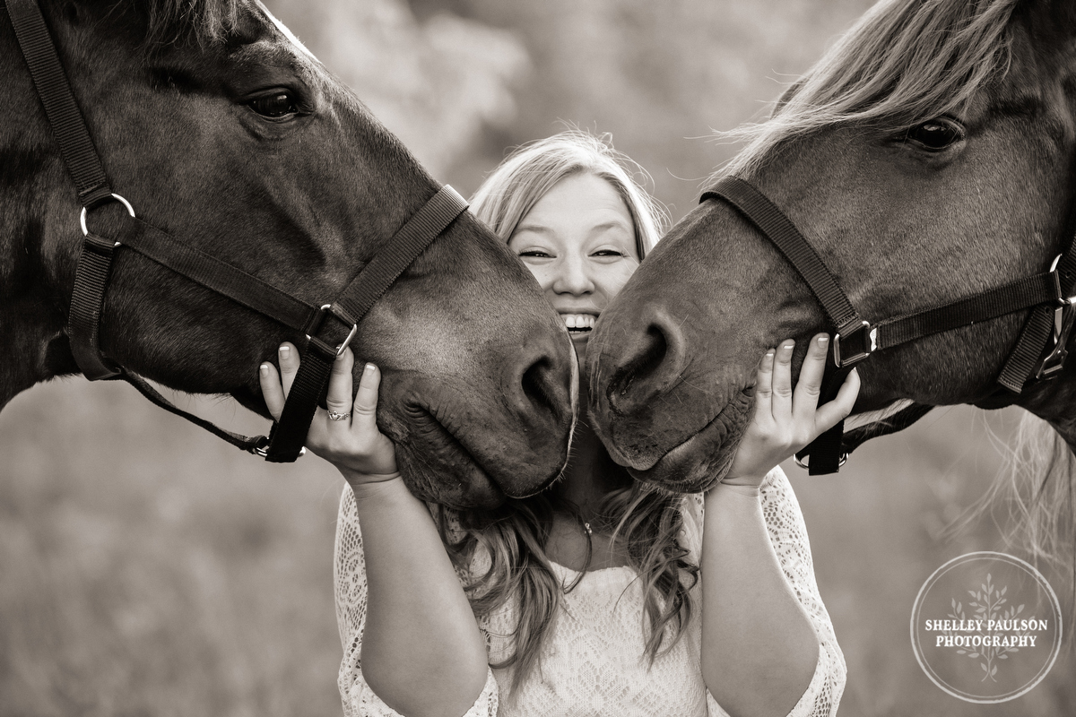 Girl with horses by Shelley Paulson