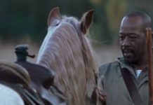 Morgan with horse in The Walking Dead