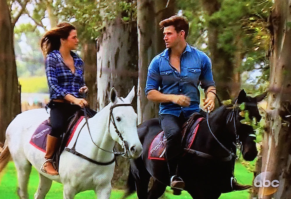 The Bachelorette horse riding scenes