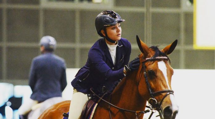 Kaley Cuoco riding her horse