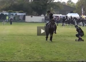 A Crazy Blend Of Rollerblading And Show Jumping