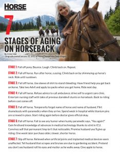 The Seven Stages of Aging on Horseback