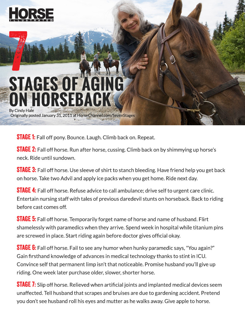 The Seven Stages of Aging on Horseback