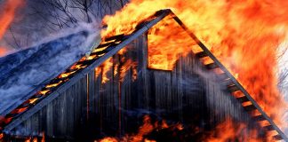 barn fire roof