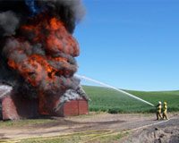 barn firefighters